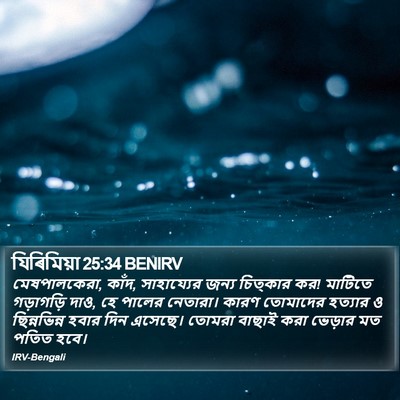 যিৰিমিয়া 25:34 BENIRV Bible Verse Image
