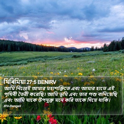 যিৰিমিয়া 27:5 BENIRV Bible Verse Image
