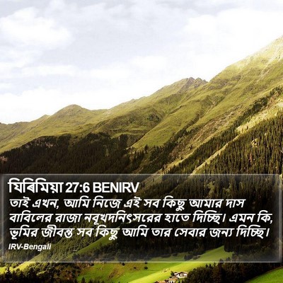 যিৰিমিয়া 27:6 BENIRV Bible Verse Image