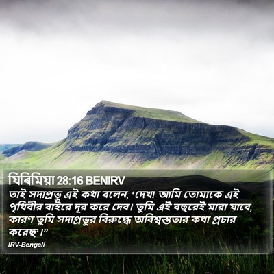 যিৰিমিয়া 28:16 BENIRV Bible Verse Image