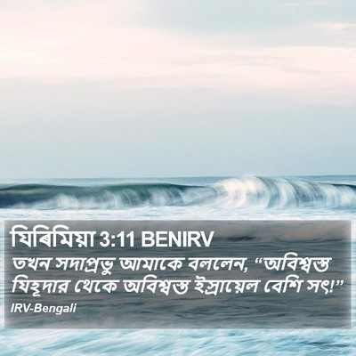 যিৰিমিয়া 3:11 BENIRV Bible Verse Image