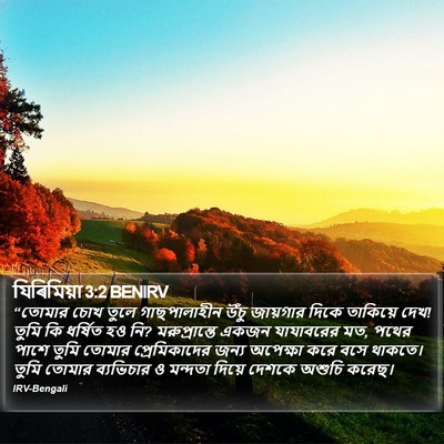 যিৰিমিয়া 3:2 BENIRV Bible Verse Image