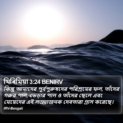 যিৰিমিয়া 3:24 BENIRV Bible Verse Image