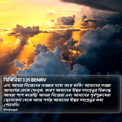 যিৰিমিয়া 3:25 BENIRV Bible Verse Image