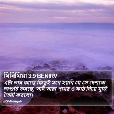 যিৰিমিয়া 3:9 BENIRV Bible Verse Image