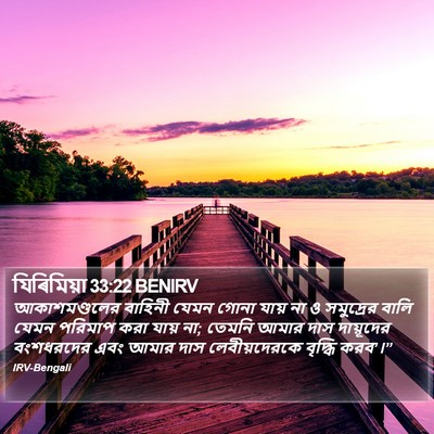 যিৰিমিয়া 33:22 BENIRV Bible Verse Image