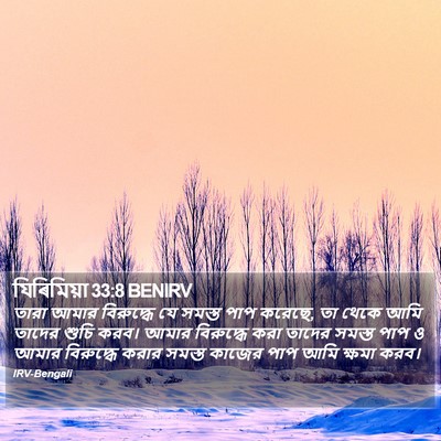 যিৰিমিয়া 33:8 BENIRV Bible Verse Image