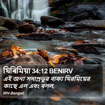যিৰিমিয়া 34:12 BENIRV Bible Verse Image