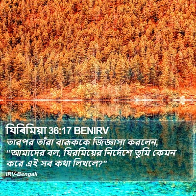যিৰিমিয়া 36:17 BENIRV Bible Verse Image