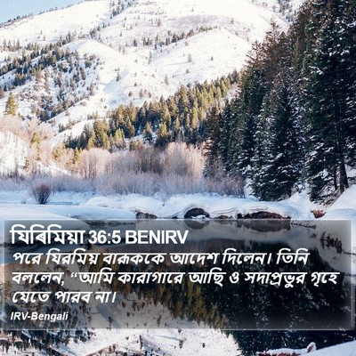 যিৰিমিয়া 36:5 BENIRV Bible Verse Image