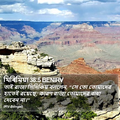 যিৰিমিয়া 38:5 BENIRV Bible Verse Image