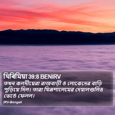যিৰিমিয়া 39:8 BENIRV Bible Verse Image