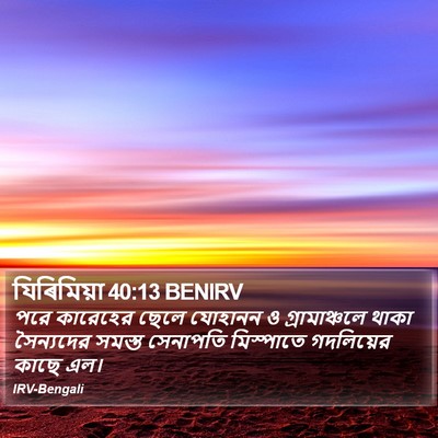 যিৰিমিয়া 40:13 BENIRV Bible Verse Image