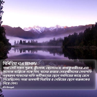 যিৰিমিয়া 43:6 BENIRV Bible Verse Image