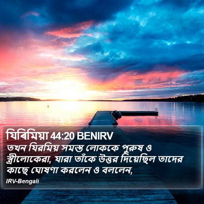 যিৰিমিয়া 44:20 BENIRV Bible Verse Image