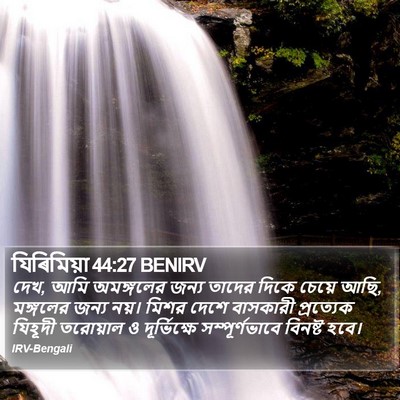 যিৰিমিয়া 44:27 BENIRV Bible Verse Image