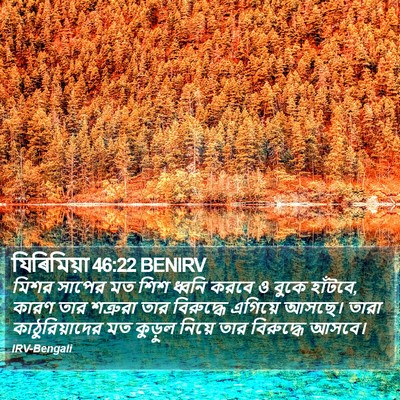 যিৰিমিয়া 46:22 BENIRV Bible Verse Image