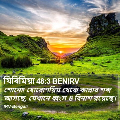 যিৰিমিয়া 48:3 BENIRV Bible Verse Image