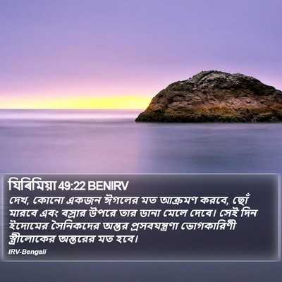 যিৰিমিয়া 49:22 BENIRV Bible Verse Image