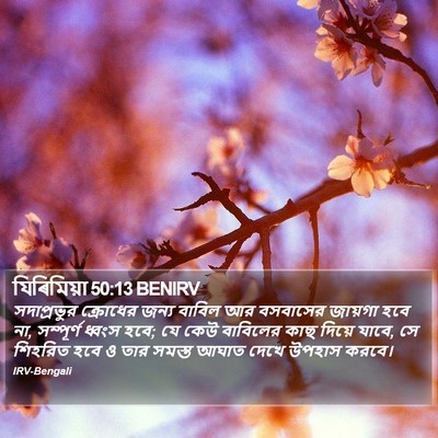 যিৰিমিয়া 50:13 BENIRV Bible Verse Image