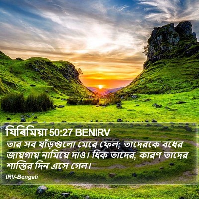 যিৰিমিয়া 50:27 BENIRV Bible Verse Image