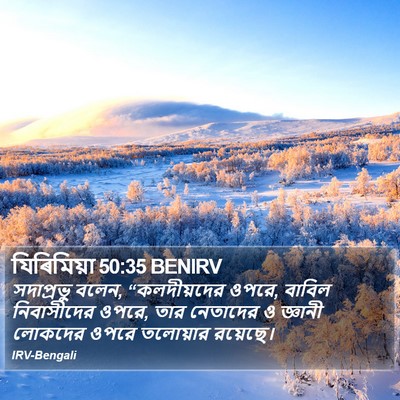 যিৰিমিয়া 50:35 BENIRV Bible Verse Image