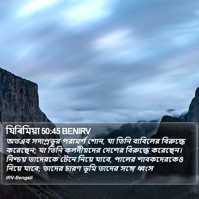 যিৰিমিয়া 50:45 BENIRV Bible Verse Image
