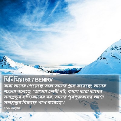 যিৰিমিয়া 50:7 BENIRV Bible Verse Image