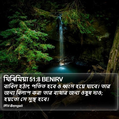 যিৰিমিয়া 51:8 BENIRV Bible Verse Image
