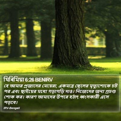 যিৰিমিয়া 6:26 BENIRV Bible Verse Image