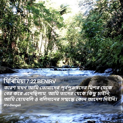 যিৰিমিয়া 7:22 BENIRV Bible Verse Image