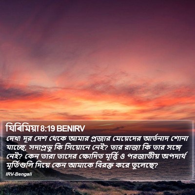 যিৰিমিয়া 8:19 BENIRV Bible Verse Image