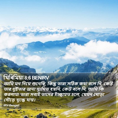 যিৰিমিয়া 8:6 BENIRV Bible Verse Image