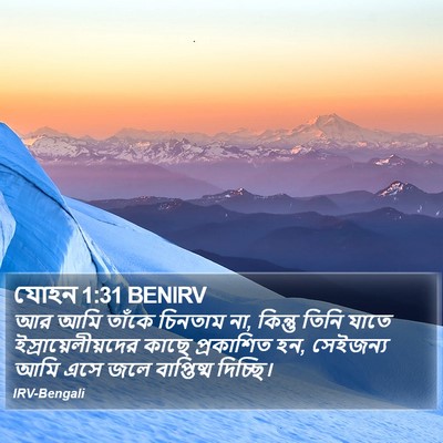 যোহন 1:31 BENIRV Bible Verse Image