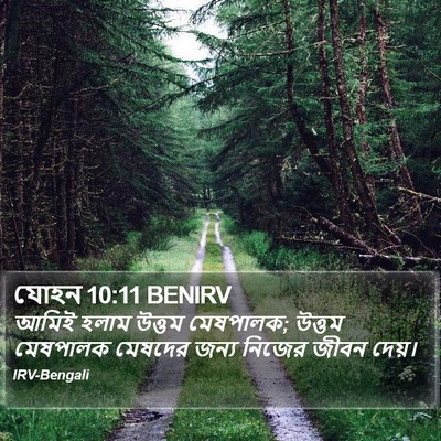 যোহন 10:11 BENIRV Bible Verse Image