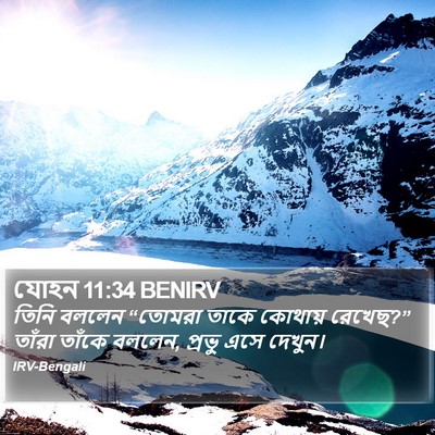 যোহন 11:34 BENIRV Bible Verse Image