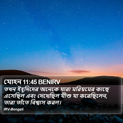 যোহন 11:45 BENIRV Bible Verse Image