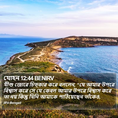 যোহন 12:44 BENIRV Bible Verse Image
