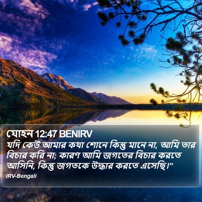 যোহন 12:47 BENIRV Bible Verse Image
