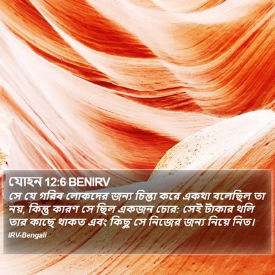 যোহন 12:6 BENIRV Bible Verse Image