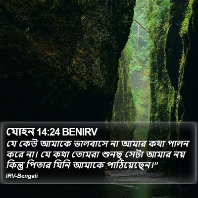 যোহন 14:24 BENIRV Bible Verse Image
