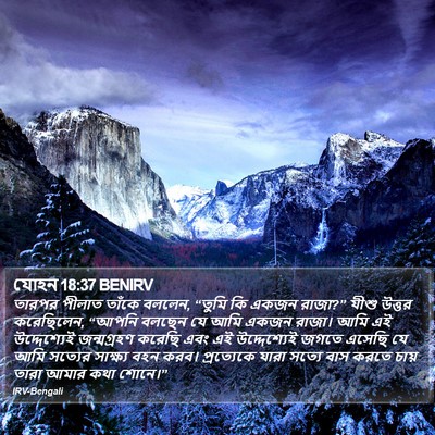 যোহন 18:37 BENIRV Bible Verse Image