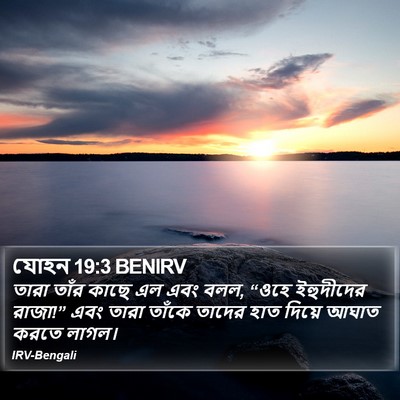 যোহন 19:3 BENIRV Bible Verse Image