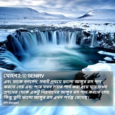 যোহন 2:10 BENIRV Bible Verse Image