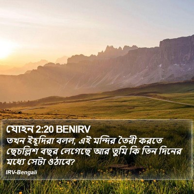 যোহন 2:20 BENIRV Bible Verse Image
