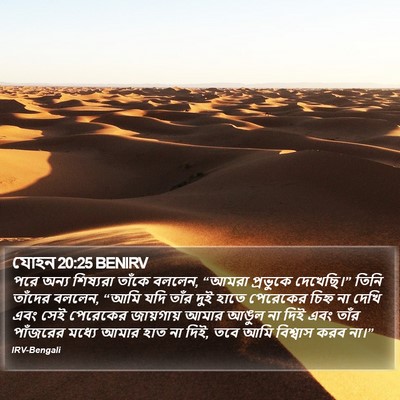 যোহন 20:25 BENIRV Bible Verse Image