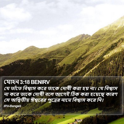 যোহন 3:18 BENIRV Bible Verse Image