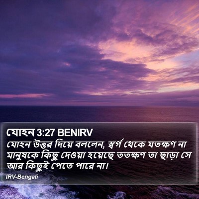 যোহন 3:27 BENIRV Bible Verse Image