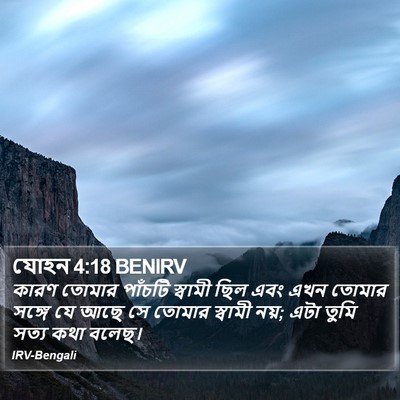 যোহন 4:18 BENIRV Bible Verse Image