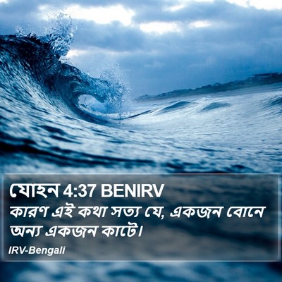 যোহন 4:37 BENIRV Bible Verse Image